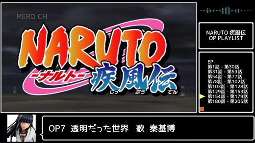 ナルト疾風伝OPメドレー (1-20)
