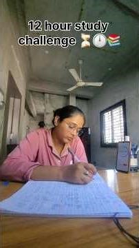 12 Hour Study challenge 📚🕛#study #studymotivation #12hours #studywithme #viralvideo #compitition