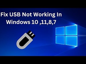 ✅ How To Fix USB Not Working In Windows 10 ,11,8,7 ( 5 Ways 2023)
