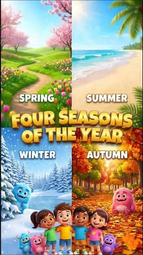 Four Seasons of the Year Song 🌸 Summer Autumn Winter Spring | Kids Cartoon |Learn Seasons#viral
