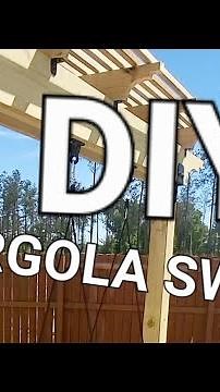 DIY Pergola Swing for the backyard. Nice accent and future seating by the pool!