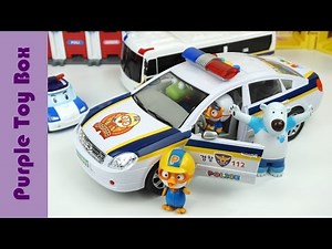 Pororo Police Car And Robocar Poli Toys 뽀로로 경찰차 장난감 cảnh sát đồ chơi xe hơi 警车玩具 полицейская машина