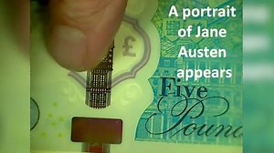 Rare feature on the 5 pound note