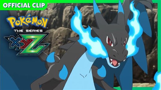 Mega Charizard X vs. Mega Charizard Y! 🔥 Alain and Trevor use Mega Evolution in the Kalos League’s heated first battle. | Pokémon