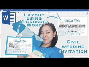 CIVIL WEDDING INVITATION LAYOUT USING MICROSOFT WORD PART 3 | Cassy Soriano