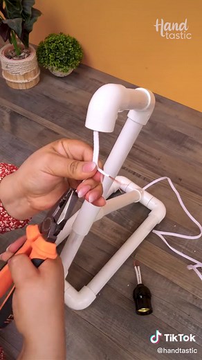 Make a desk lamp with pvc tubes #diy #tutorial #decoration #lamp