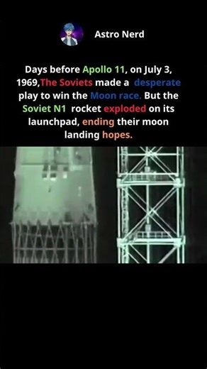 Soviet N1 Rocket Explosion That Lost the Moon Race #space #history #shorts #explosion