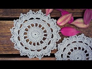 Decorative Crochet Doily Coaster Tutorial - Easy For Beginners