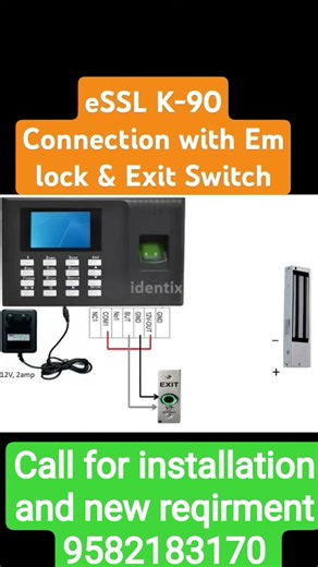 eSSL K30/K90 Door Lock Access Setup & Configuration