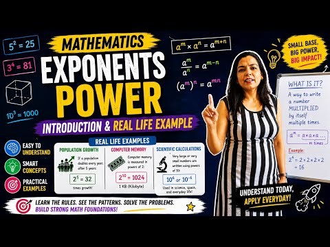 Exponents and Powers Explained with Real-Life Examples | Maths Made Easy 