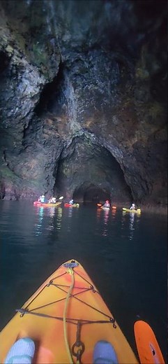 Kayaking the Painted Cave!! 😲 #shortsfeed #channelislands #california