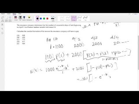 SOA Exam P Question 67 | Poisson Distribution