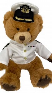Meet Officer Bear  Officer Bear is the best mate of our mascot #torpedoted Perfectly soft and snuggly in the white officer navy uniform, Officer Bear will make an excellent addition to your family. Adopt your very own Officer Bear - on sale for a limited time! | Torpedo Bay Navy Museum | Facebook