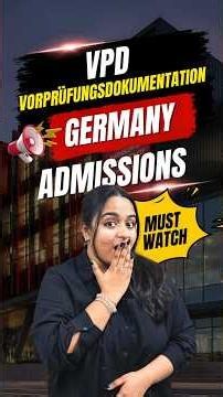 Germany VPD Explained 🇩🇪 | What Is VPD & Do You Need It? #studyingermany #studyabroad