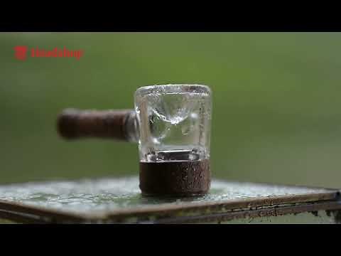 Marley Natural Glass & Walnut Spoon Pipe - Headshop