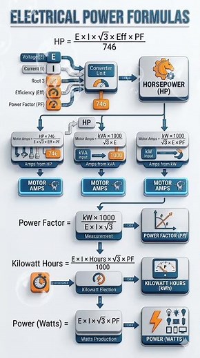 Electrical Power Formula Calculation #IndustrialEquipment #IndustrialAutomation