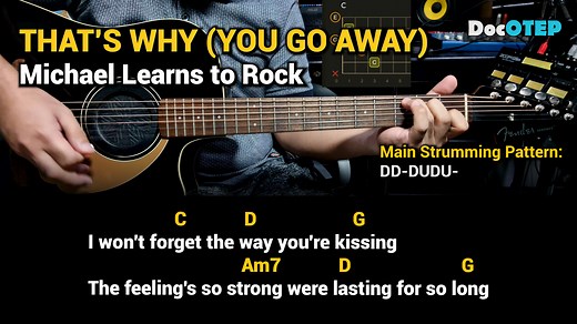 2.2M views · 10K reactions | That's Why (You Go Away) - Michael Learns to Rock (Guitar Chords Tutorial with Lyrics) | Doc OTEP Studio | Facebook
