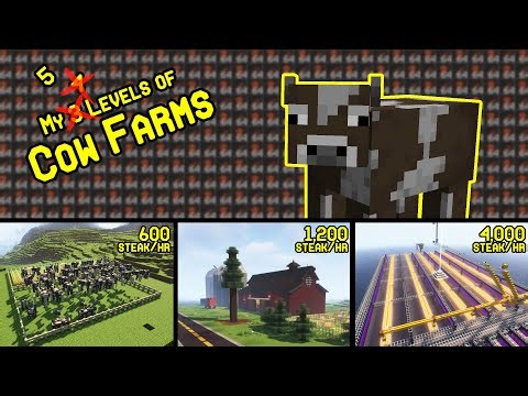 My 3 Levels of Cow Farms in MInecraft