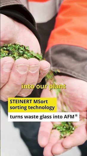 At Dryden Aqua, MSort AX sorting systems sort wet waste glass into green and brown fractions
