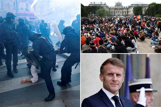 Protests against Macron and new prime minister flood the streets of France