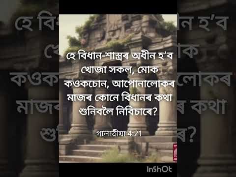 বিধান-শাস্ত্ৰৰ অধীন হ’ব খোজা সকল, মোক কওকচোন, আপোনালোকৰ মাজৰ কোনে বিধানৰ কথা শুনিবলৈ নিবিচাৰে