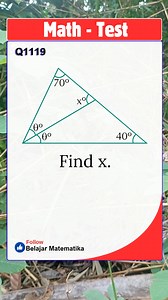 🔥 Geometry Challenge! Can you solve for angle x? Only the sharpest minds can get it right. 🧠✨ Drop your answers below and see if you’re smarter than the average solver! #MathRiddle #GeometryPuzzle #BrainTeaser #SmartChallenge #ViralQuiz #LearnMath #EngageAndEarn" | Belajar Matematika