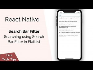 React Native: Searching using Search Bar Filter in FlatList
