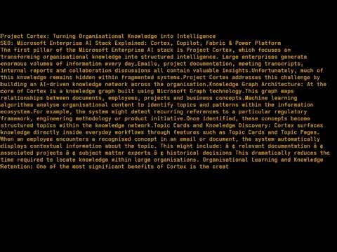 Microsoft Project Cortex: Turning Organisational Knowledge into Intelligence