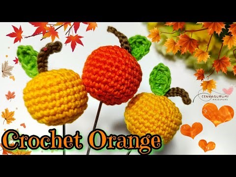 🍊 Crochet Amigurumi Keychain ‼️ Crochet Mini Orange For Christmas Garland Tutorial ‼️ Crochet Fruits