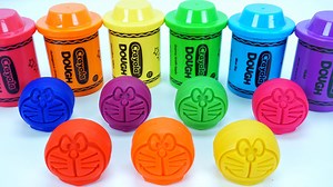 15K views · 384 reactions | Learn Colors for Kids with 7 Doraemon Play Doh, Trolls Molds and Surprise Egg | Play-Doh Videos | Facebook