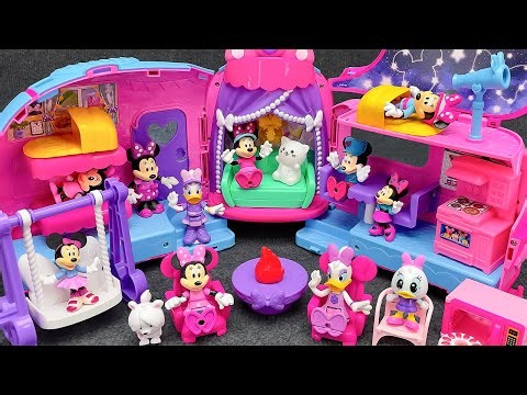 Minnie Best Toy🎀Zufriedenstellende Auspacken Disney Mickey Mouse Toys Camper Van, Marvelous Market