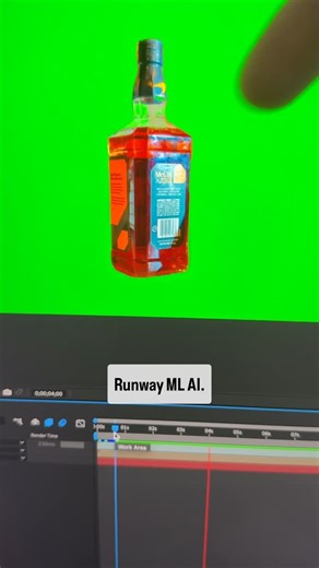 Ryan Laux | VFX & Animation on Instagram: "How to create a bottle throw animation in After Effects! Follow for more VFX Tips #vfx #stopmotion #ai #runwayml #masking #rotobrush"