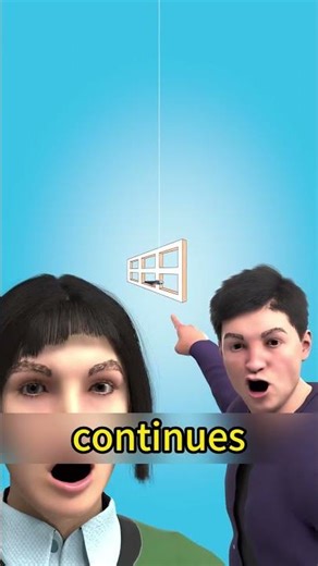 Draw a slanted window on both sides of a piece of paper,then color parts of it to create depth.