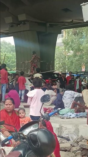 little girl doing circus