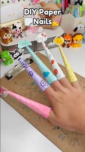 🗒️DIY Paper Nails Tutorial💅!? #papercraft #cutecrafts #diycrafts #diy #crafts