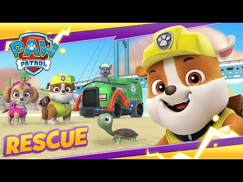 Rubble and Zuma Rescue the Runaway Turtles! - PAW Patrol - Cartoon and Game Rescue Episode for Kids