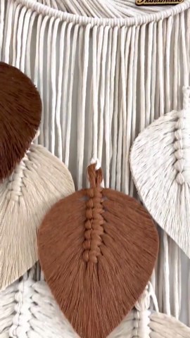 Macrame Tree of Life Wall Hanging | Boho Cotton Fiber Art, Nature Inspired Leaves - Etsy