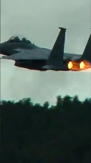 Full Afterburner in the Arctic Sky: F-15E Strike Eagle taking off from Elementorf AFB—Arctic Thunder