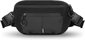 Kalkal Tactical Fanny Pack for Men Women, Concealed Carry Fanny Pack with Quick Access Puller, Waterproof Waist Bag with Adjustable Waist Belt, CCW EDC Hip Pack for Travel Hiking