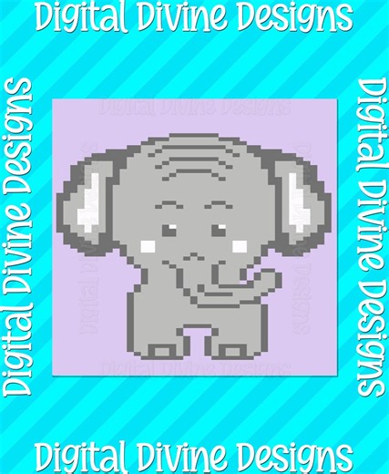 Baby Elephant with Wrinkles Blanket Pattern: Chunky Finger Knit Design (Digital Download)