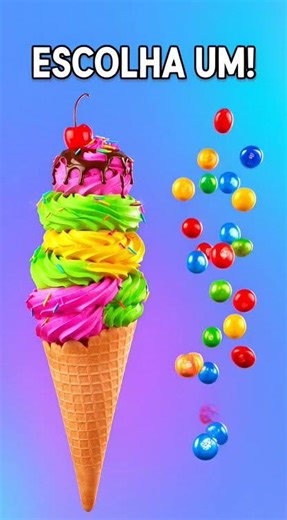 👉 O QUE VOCÊ COME? 🍦🍭 #quiz #escolha1