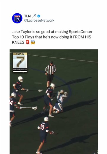 The Lacrosse Network (@lacrossenetwork) - Jake Taylor keeps finding NEW ways to make SportsCenter 👏🤯 (via Notre Dame Lacrosse) #lacrosse #sportscenter #notredame #sctop10