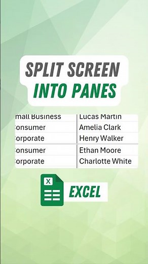 How to Split Screen in Excel | Split Panes