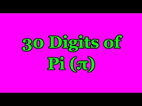 30 Digits of Pi (π) | Luke Christian the Mathematics