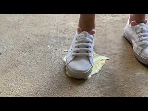 ASMR white sneaker crush