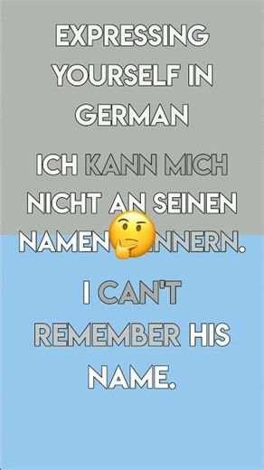How to Express Yourself in German 🤔🇩🇪 #shorts #germanlesson