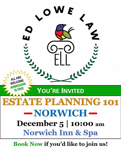 Join our FREE Estate Planning Seminar to learn how to: • Avoid costly probate processes • Ensure your wishes are respected • Protect your family's future Register now to learn more. | Ed Lowe Law LLC