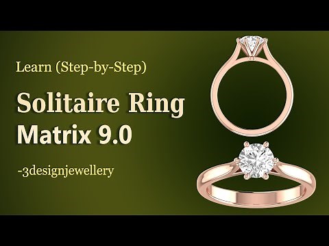 ||🔷How to Make Solitaire Ring 🔷|| Matrix9 || Rhino 3D || Jewellery Cad Design || Tutorial