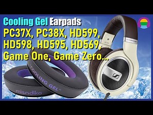 Sennheiser PC37X, PC38X, HD599, HD598, HD569, HD515, Game One: Upgraded Cooling Gel Earpads Replace