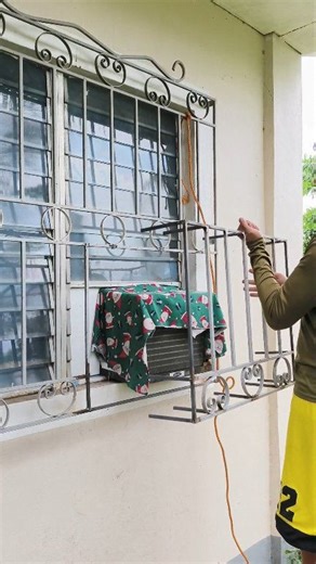 Window type aircon installation ❄ #diycouple #windowtypeaircon | Eroy & Rhona